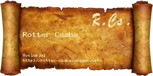 Rotter Csaba névjegykártya